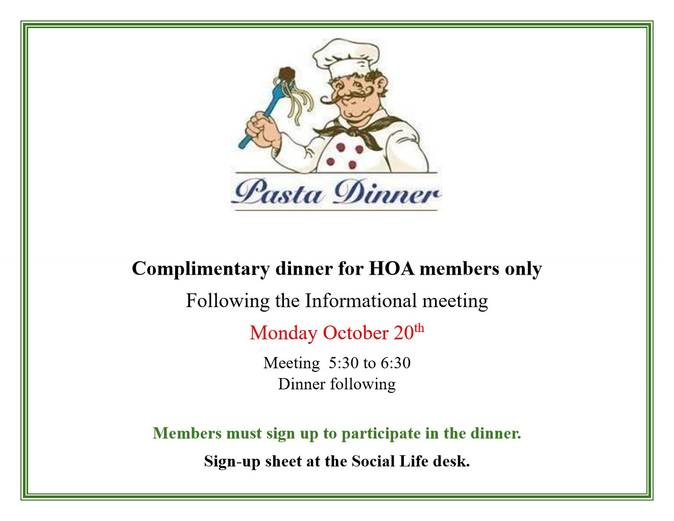 Complimentary dinner for HOA members only_1 (3)